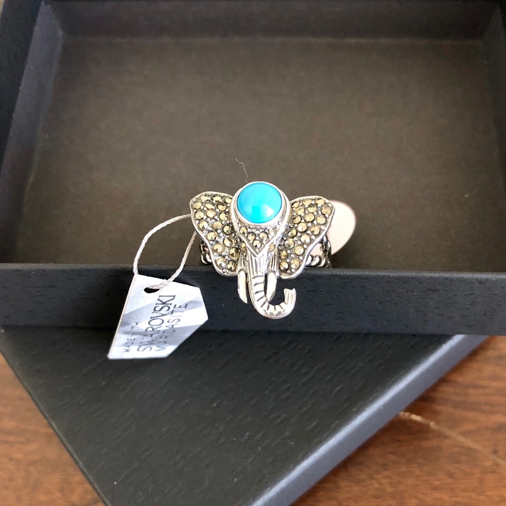 •SALE•Swarovski Silver Elephant